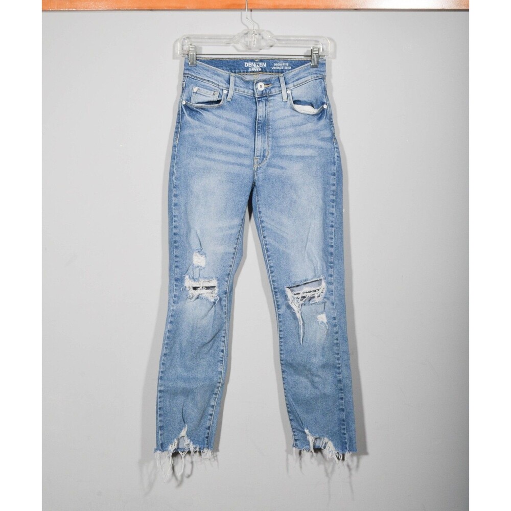 Denizen from Levi's High Rise Vintage Slim Distressed Destroyed Jeans Sz 3